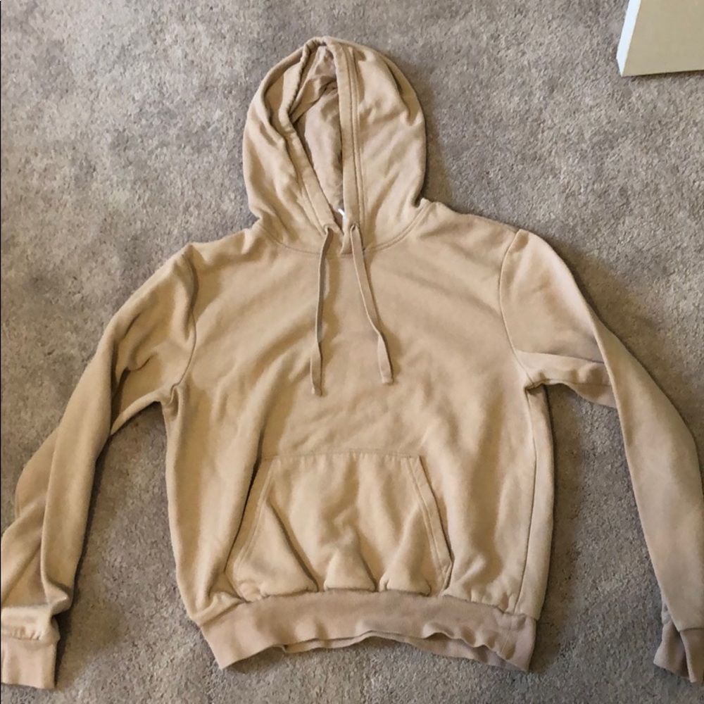 A tan hoodie
